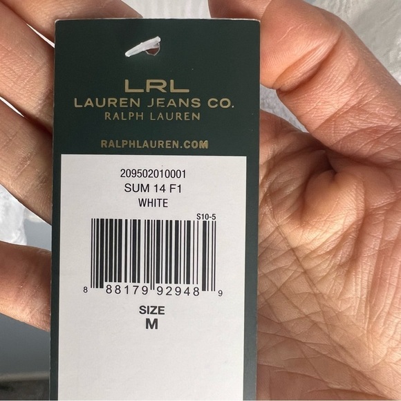 NEW LRL Womens 100% Cotton Tunic Blouse Embroidered White Sz M Peasant Beach - Picture 11 of 14